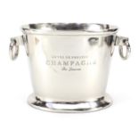 Du Louvois design Champagne bucket with ring handles, 39cm wide
