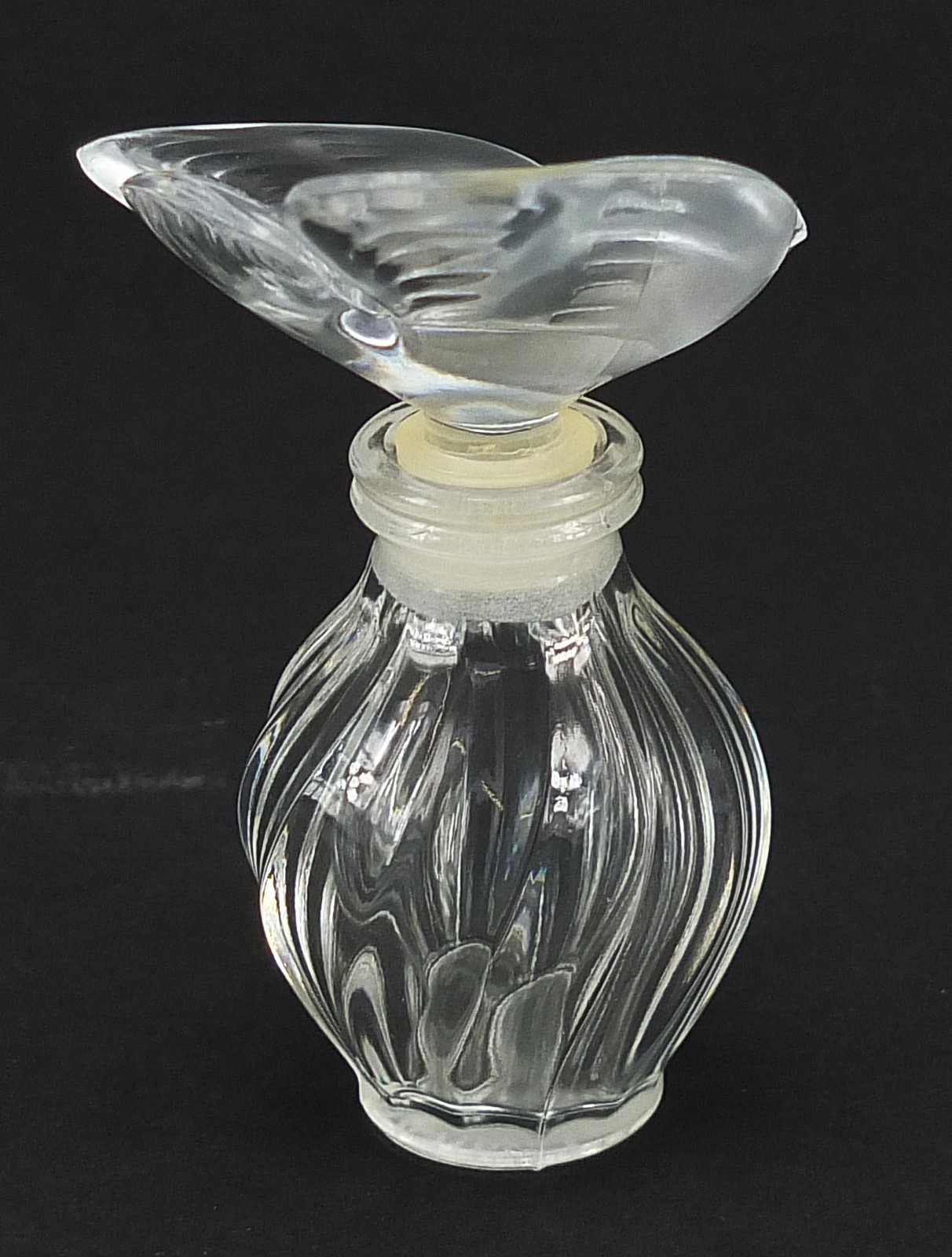 Lalique frosted and clear glass scent bottle and a Sabino opalescent dish, the largest 10cm in - Image 2 of 5