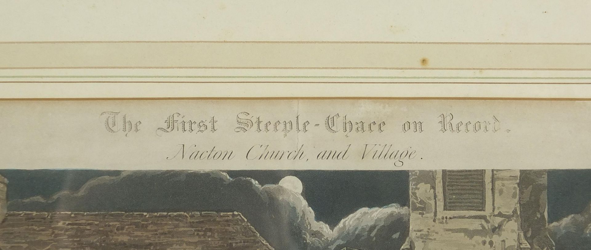 After Henry Alken - The First Steeplechase on Record, Nacton Church and Village, 19th century - Bild 3 aus 6
