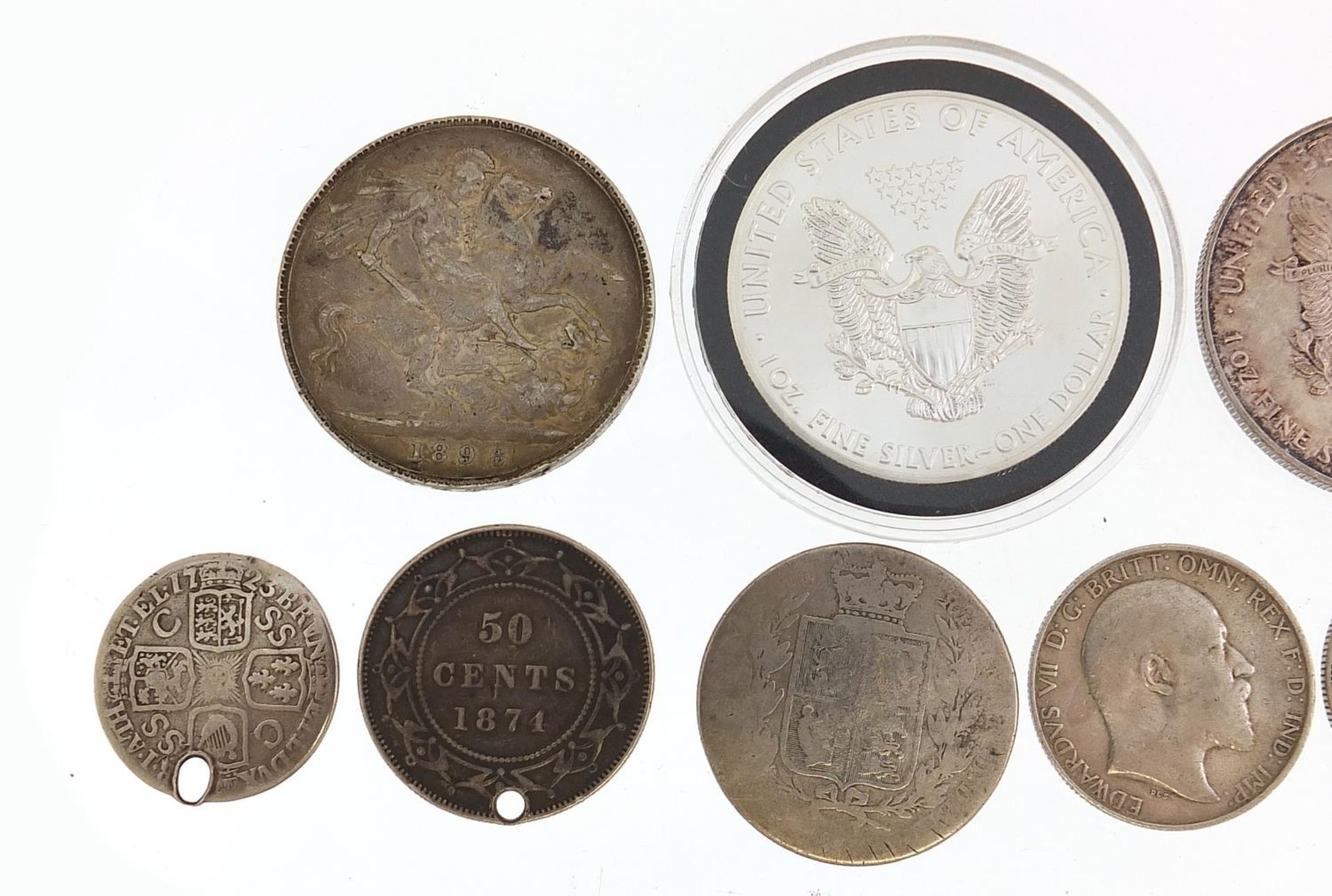 18th century and later British and American mostly silver coinage, including two Victorian crowns, - Bild 5 aus 6