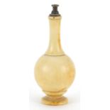 Persian or Indian ivory rosewater sprinkler, 9cm high