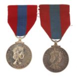 Two military interest Imperial Service medals with cases awarded to Victor George Walter Reeves