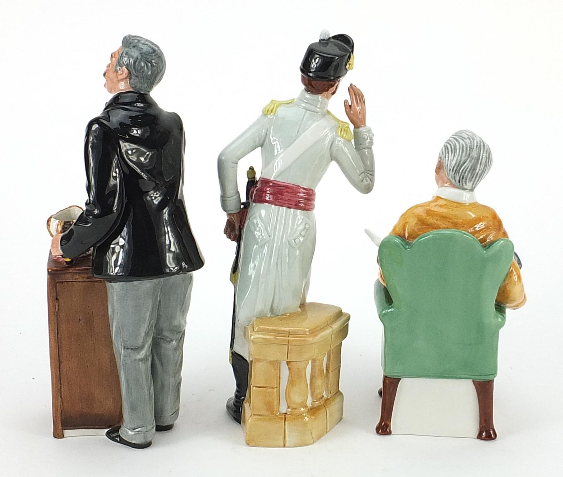 Three Royal Doulton figures comprising Pride & Joy HN2945, The Auctioneer HN2988 and Morning Ma'am - Image 2 of 4