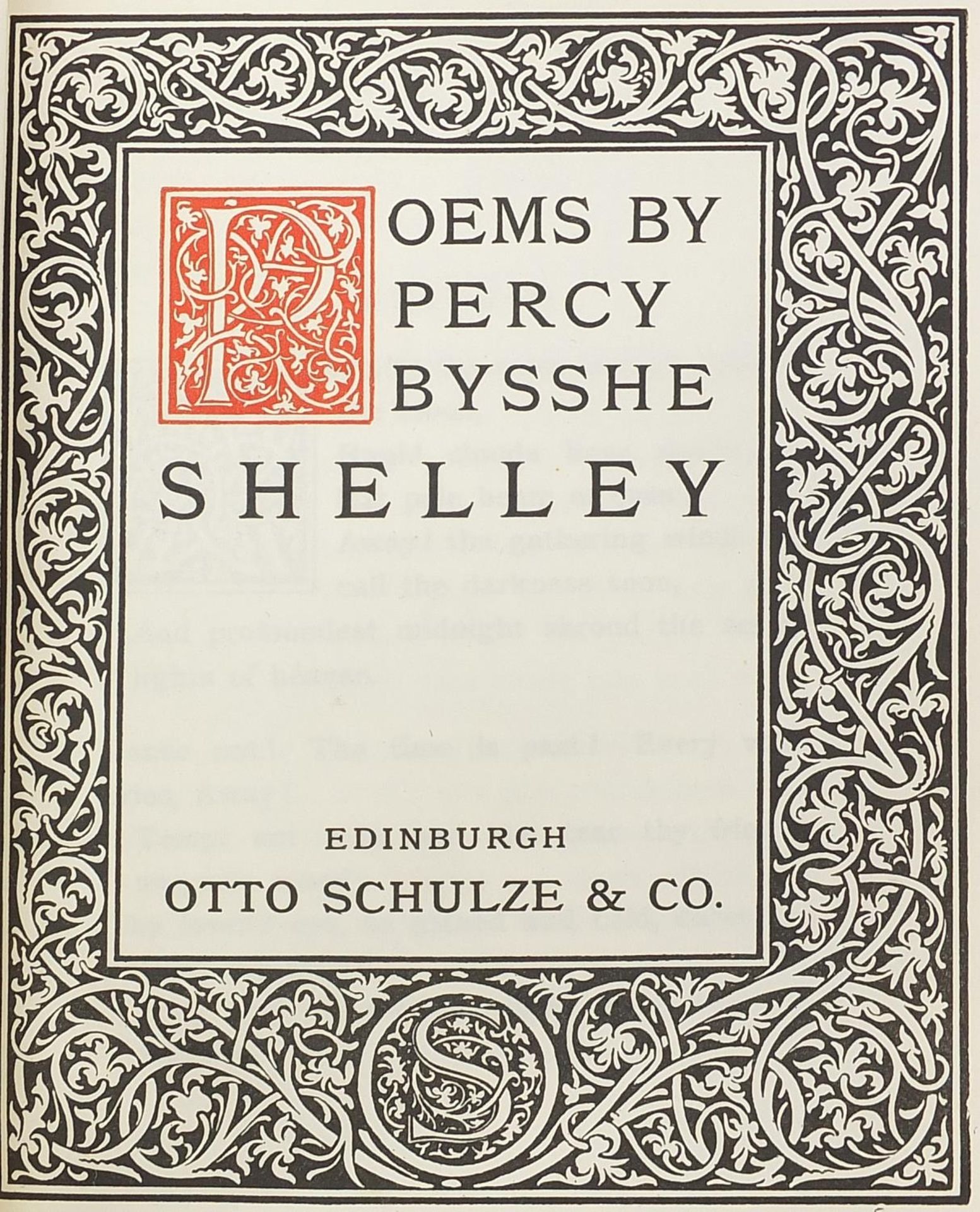 Poems by Percy Bysshe Shelley, tooled leather hardback book, edition of five hundred copies - Image 3 of 4