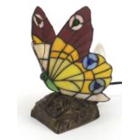 Tiffany style butterfly design table lamp, 25.5cm high