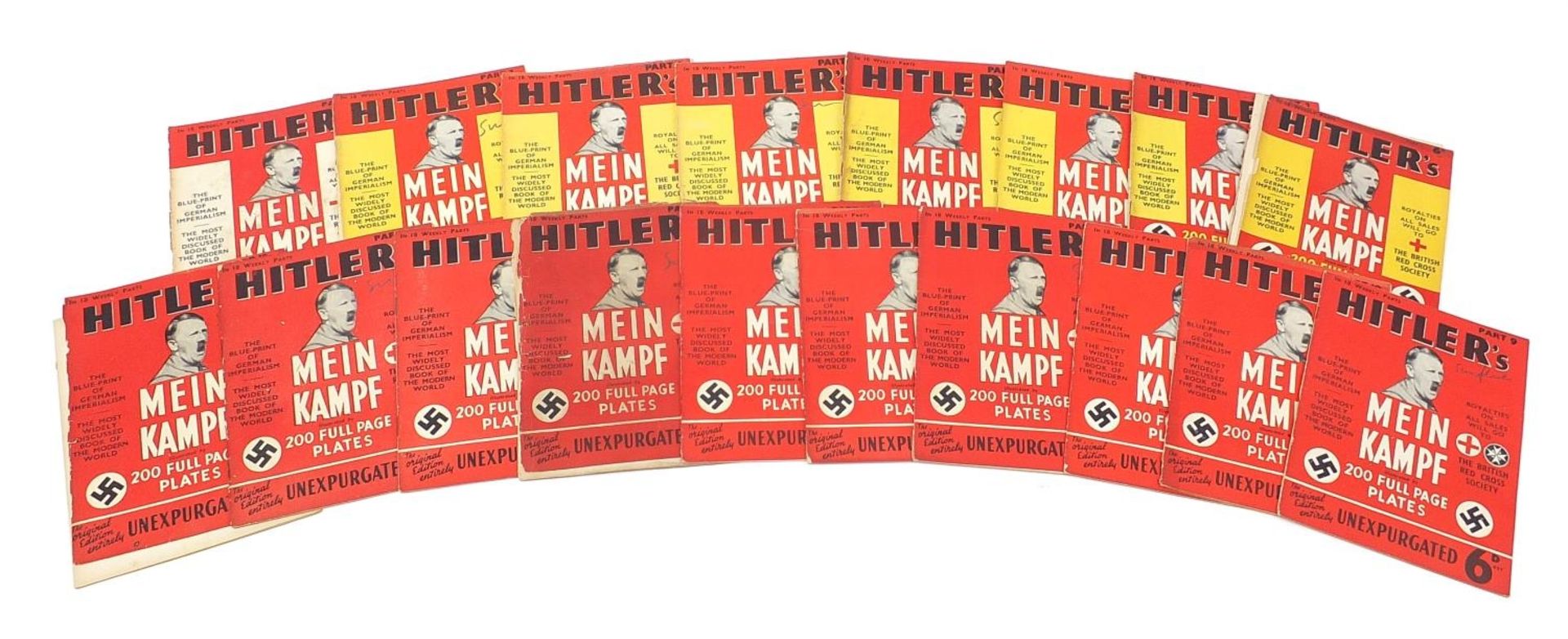 Eighteen Hitler Weekly Mein Kampf magazines