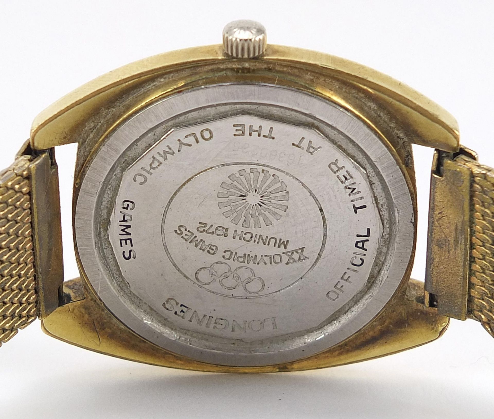 Longines, vintage gentlemen's Longines Admiral H F wristwatch, engraved Official Timer at the - Image 3 of 4
