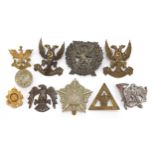 British Military interest badges including On War Service numbered 20042, London Scottish and