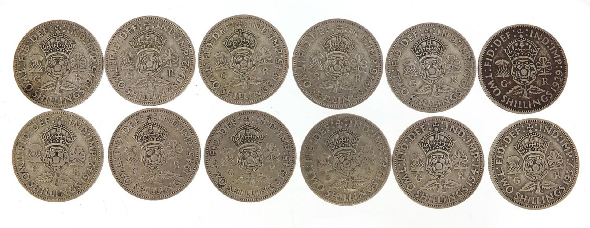 Twelve George VI two shillings, 134g - Image 4 of 6