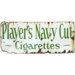 Large Players Navy Cut Cigarettes enamel advertising sign, 160cm x 57cm