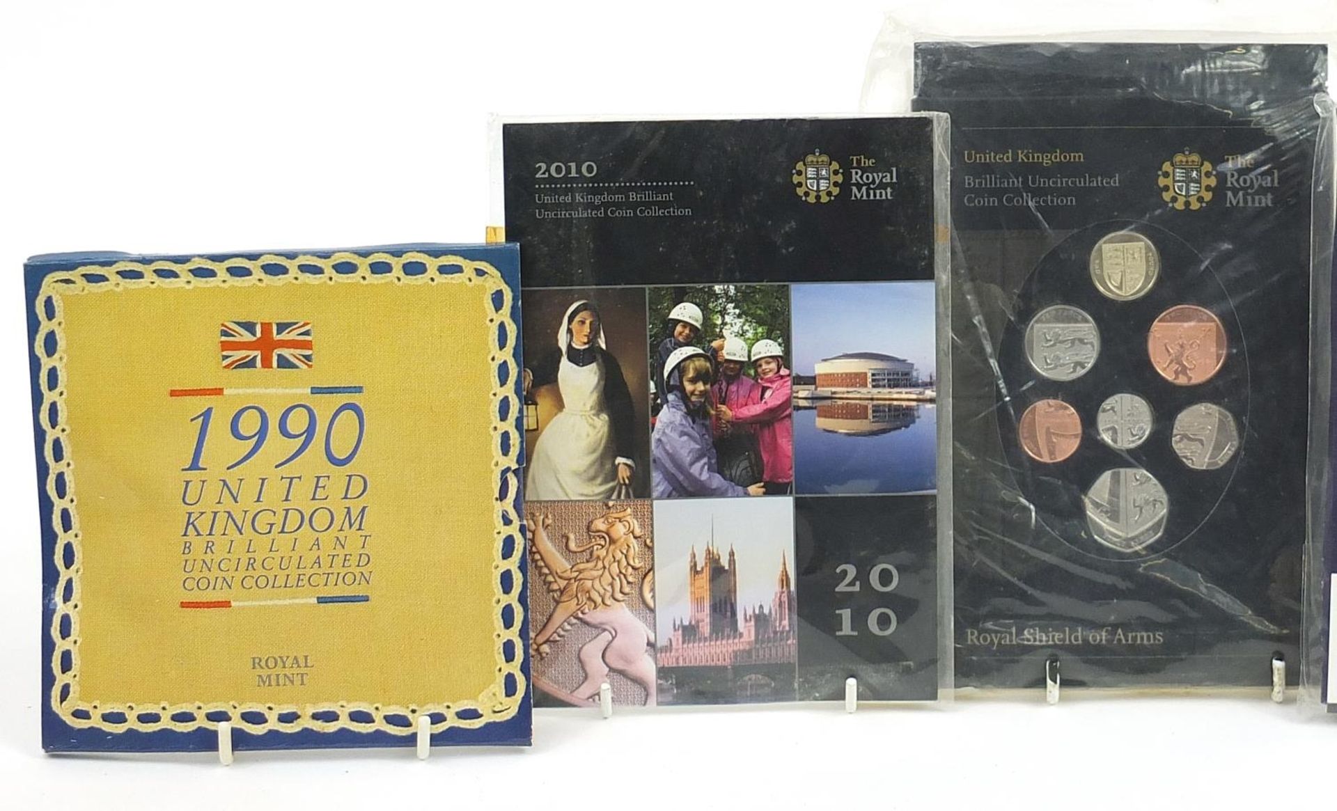 Three United Kingdom Definitive and Uncirculated coin collections including 2014 and 2010 - Image 2 of 3