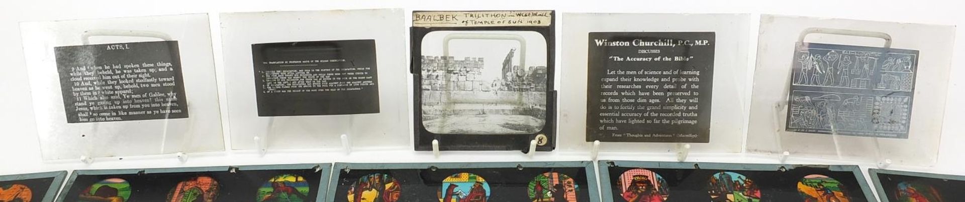 Victorian and later photographic glass slides, some magic lantern including nursery rhymes - Bild 2 aus 6
