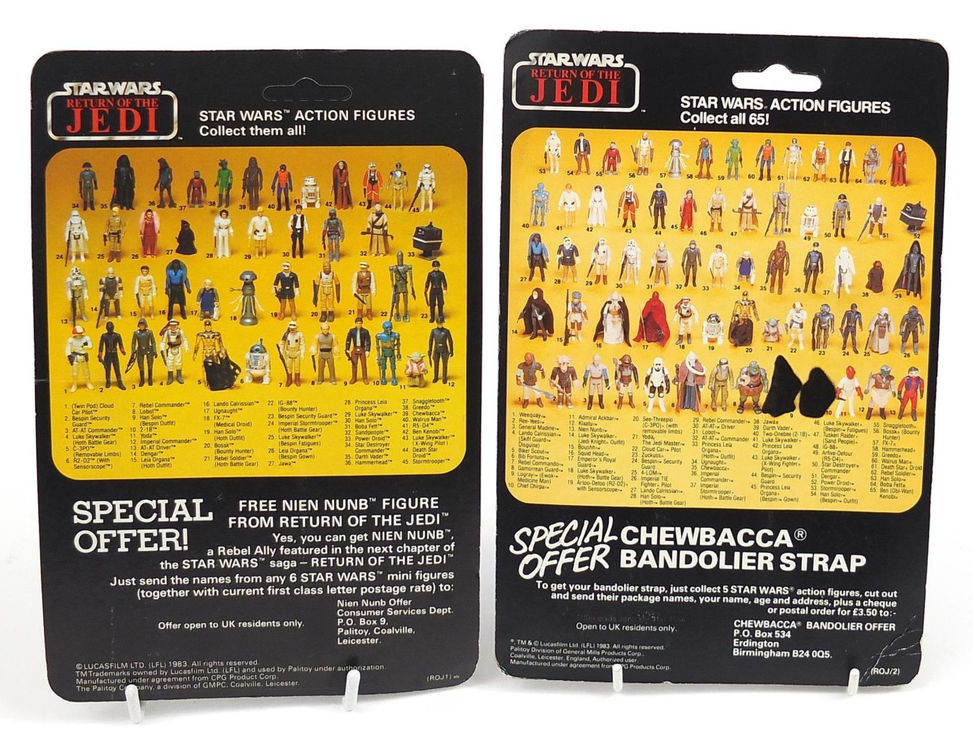 Two 1983 Star Wars Return of the Jedi figures housed in sealed blister packs including Darth Vader - Image 2 of 2