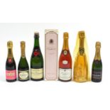 Six bottle of Champagne to include three half bottles comprising Moet & Chandon, Oudinot, Nicolas