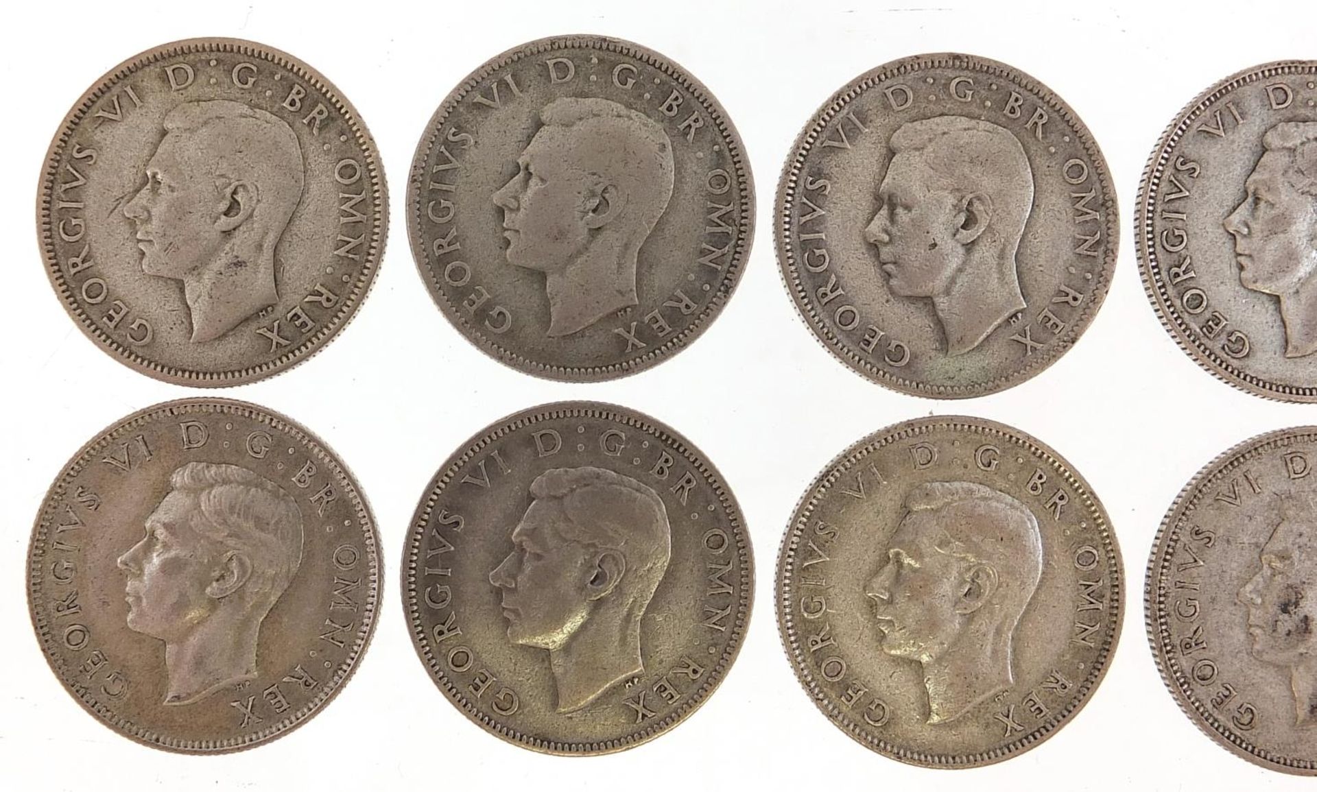 Ten George VI two shillings 1937- 1946 112g - Bild 2 aus 6