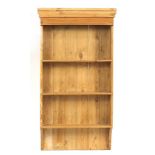 Set of pine wall hanging shelves, 110cm H x 59cm W x 17cm D