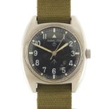 Hamilton, military issue gentlemen's wristwatch, the case engraved 523-8290 W10-6645-99 7040/73, the