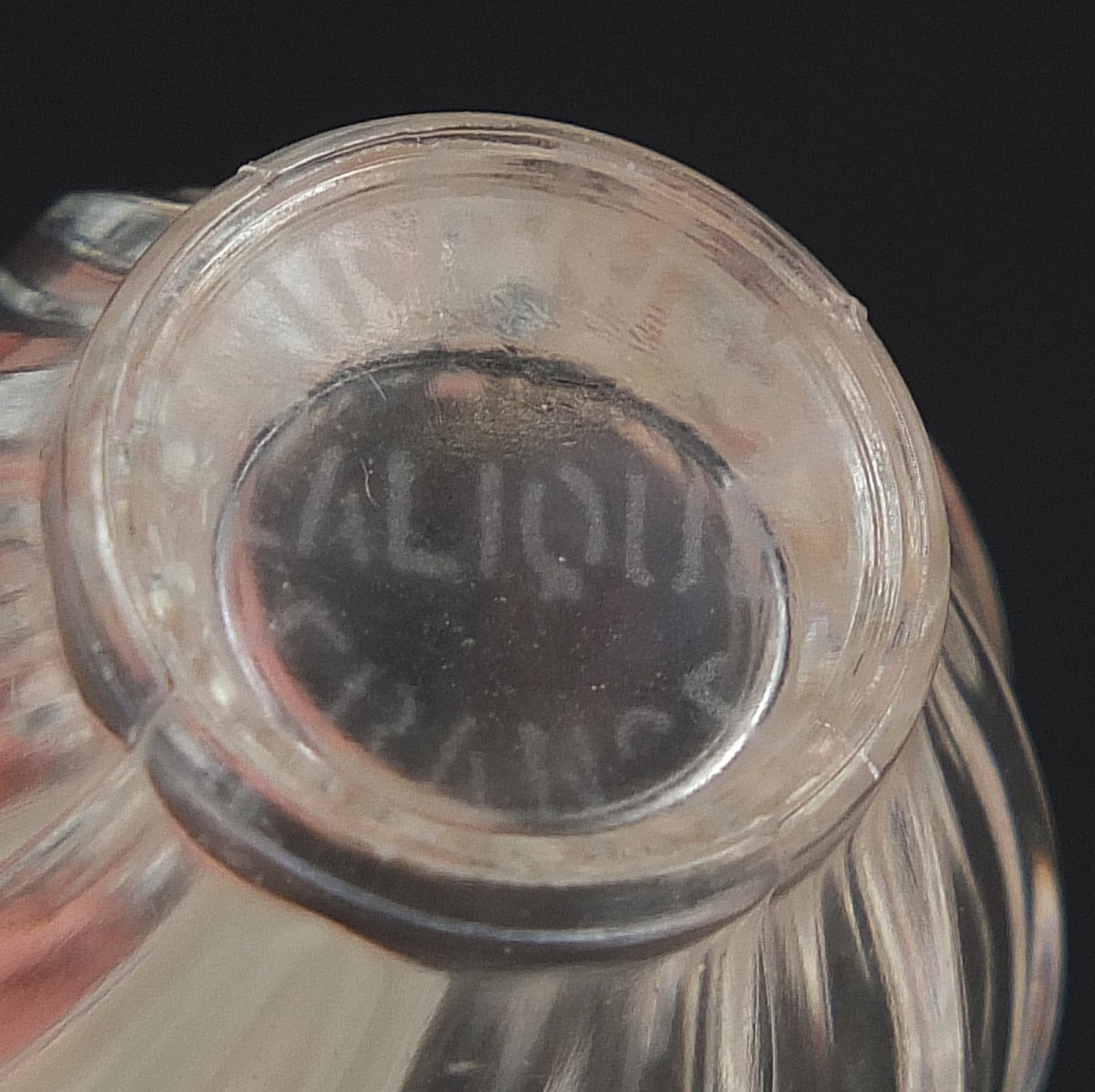 Lalique frosted and clear glass scent bottle and a Sabino opalescent dish, the largest 10cm in - Image 5 of 5