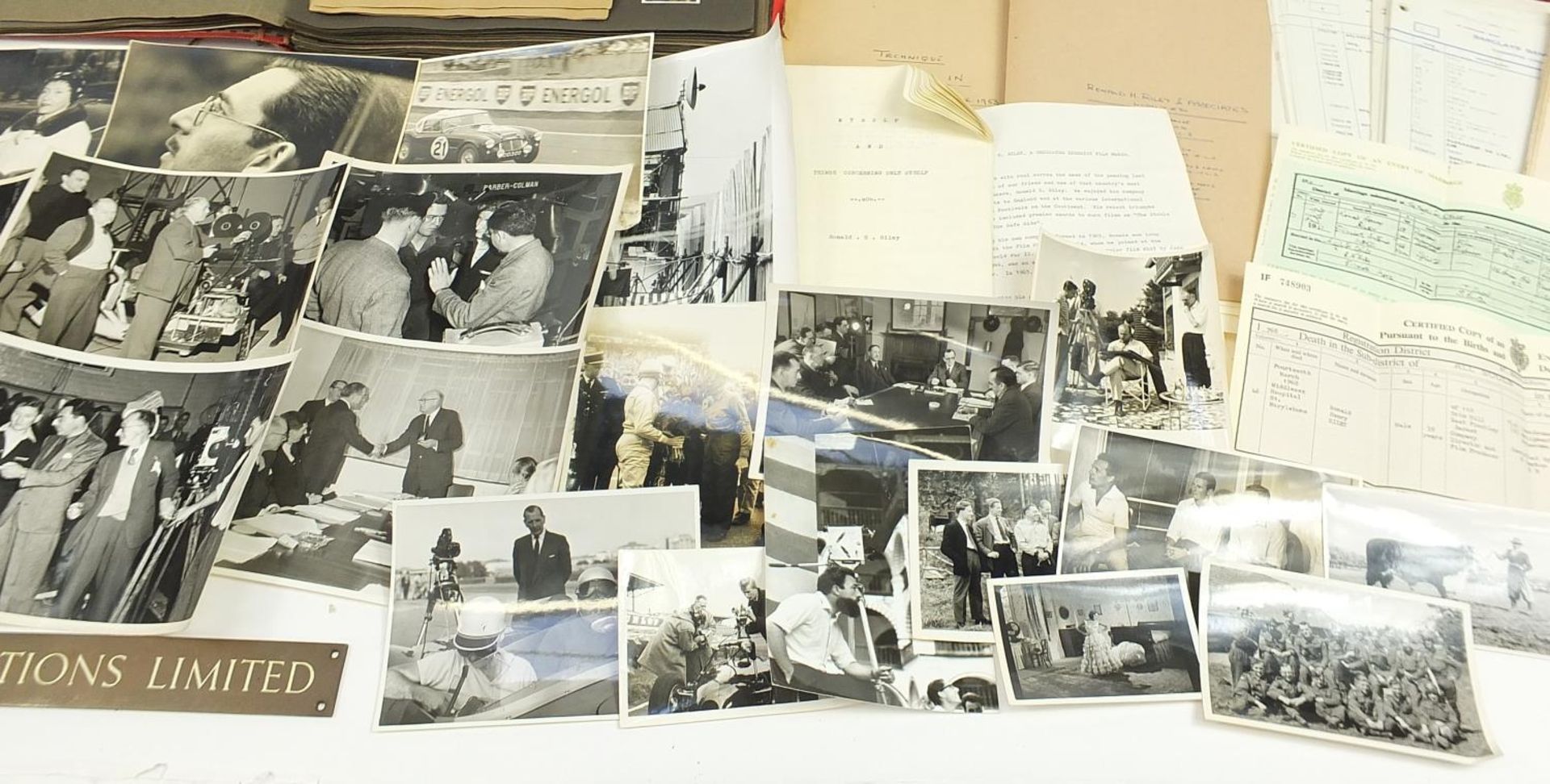 Large collection of Film related ephemeral relating to Ronald H Riley including photographs, petty - Bild 7 aus 22