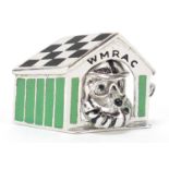Rare motoring interest silver and enamel lapel badge relating to The Women's Motor Racing Associates