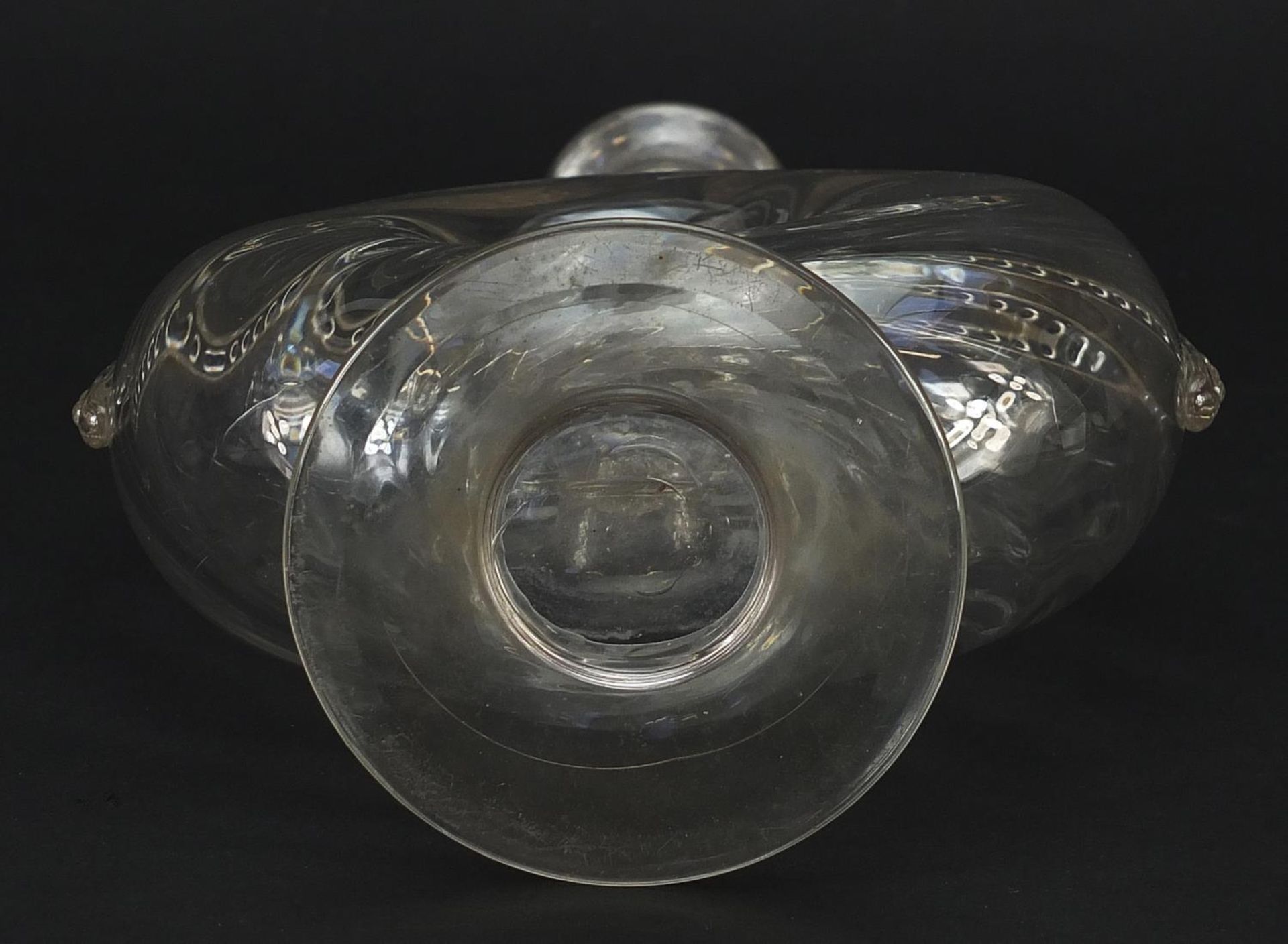 Continental Scandinavian design glass decanter, 33.5cm high - Bild 3 aus 3