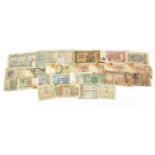 British and world banknotes including ten shillings