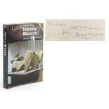 Henry Moore autograph with related ephemera, the autograph on paper inscribed 'for Lydia with best