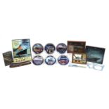 Titanic memorabilia including model, tin sign and dioramas, the largest 42cm high