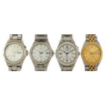 Three gentlemen's Seiko Kinetic wristwatches and a Seiko 5 automatic wristwatch