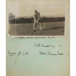 Early 20th century golfing interest scrap album relating to C Chard including black and white