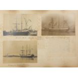 Early 20th century naval interest ephemera arranged in an album including photographs, postcards and