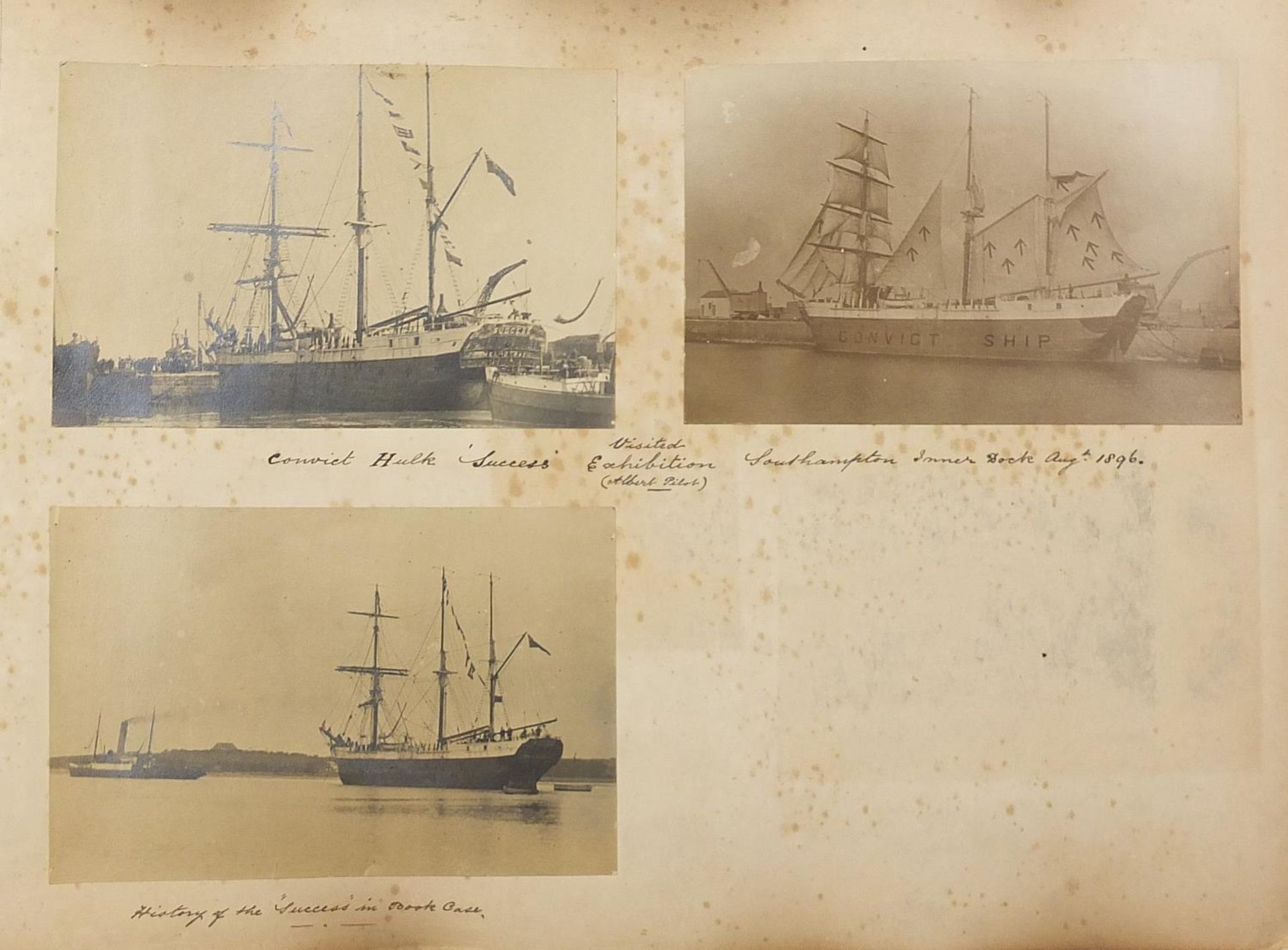 Early 20th century naval interest ephemera arranged in an album including photographs, postcards and