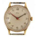 Avia, gentlemen's 9ct gold wristwatch, 32mm in diameter