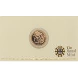Elizabeth II 2011 gold half sovereign with box, by The Royal Mint
