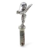 Motoring interest chrome plated Spirit of Ecstasy car mascot, 19.5cm high