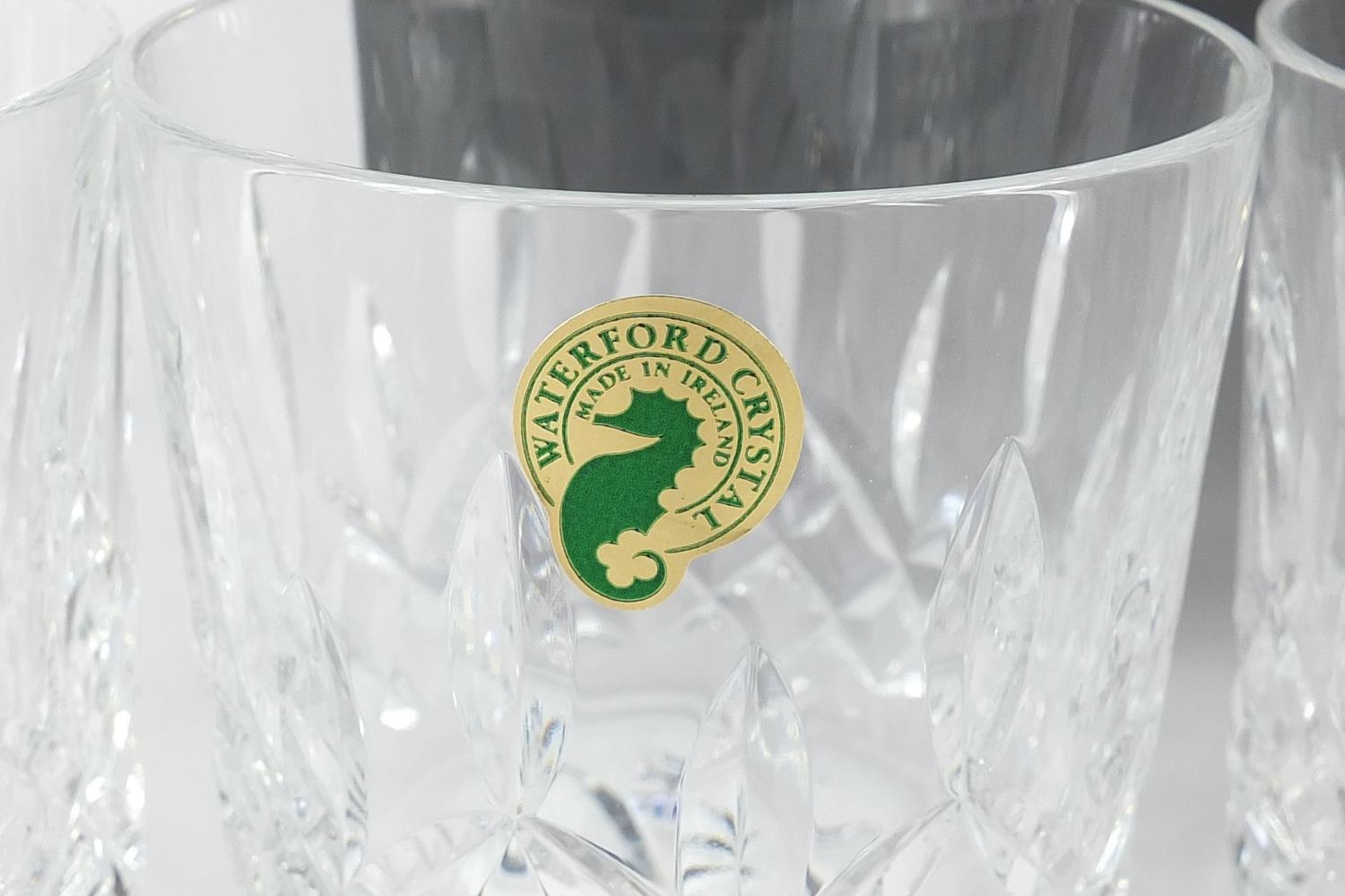 Waterford Crystal including a pair of John Rocha-Imprint wine glasses, set of four Lismore - Image 4 of 5