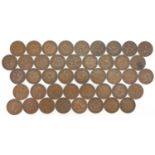 Quantity of George V1 pennies 1937,38,39,40, 400g