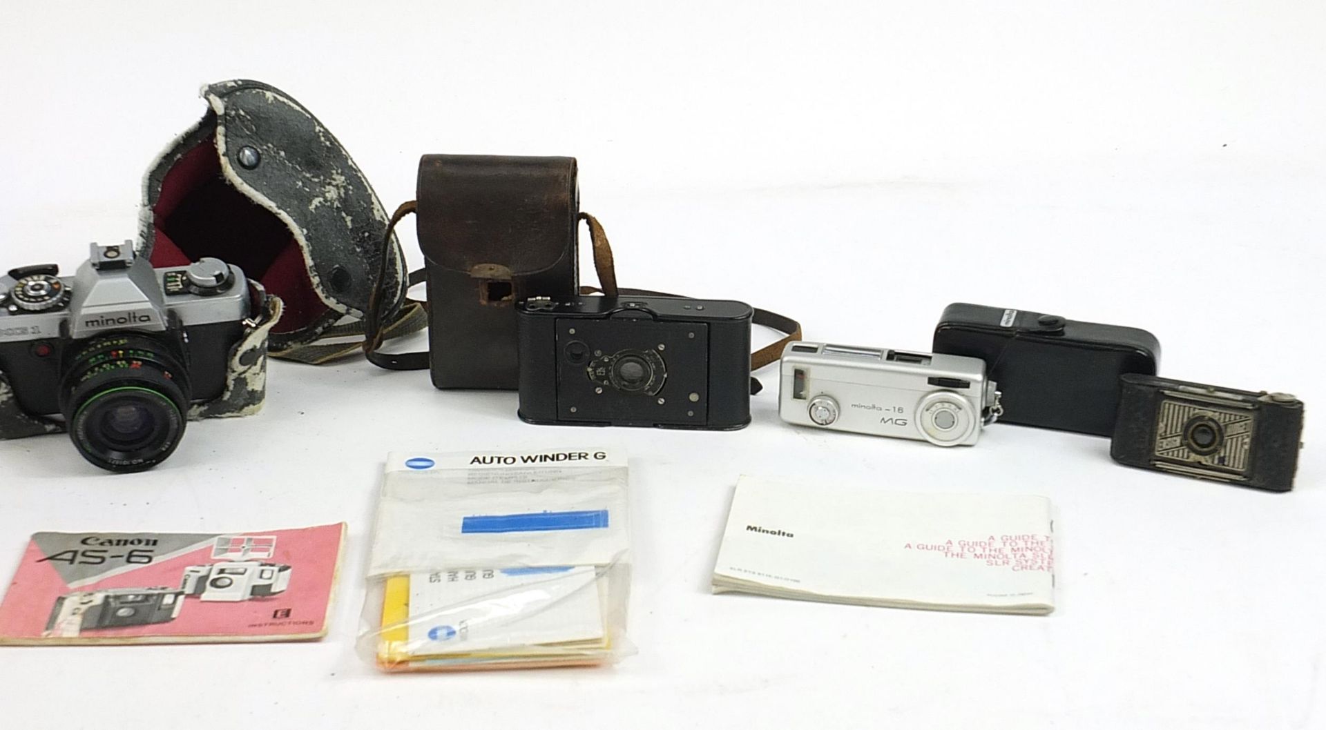 Vintage cameras including Canon AS-6, Minolta XG1 and Minolta-165 camera - Bild 3 aus 3
