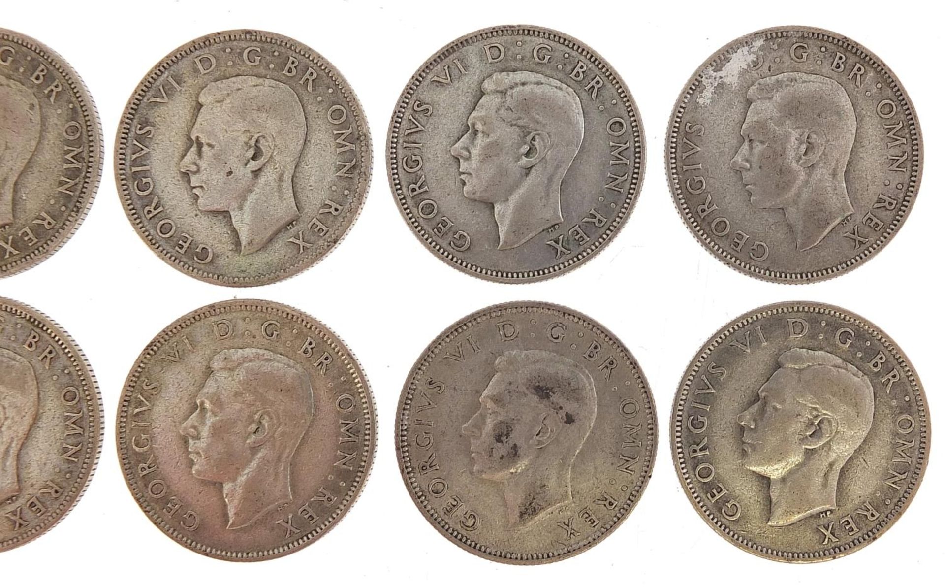 Ten George VI two shillings 1937- 1946 112g - Bild 3 aus 6