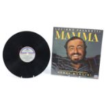 Luciano Pavarotti Mamma signed vinyl LP cover
