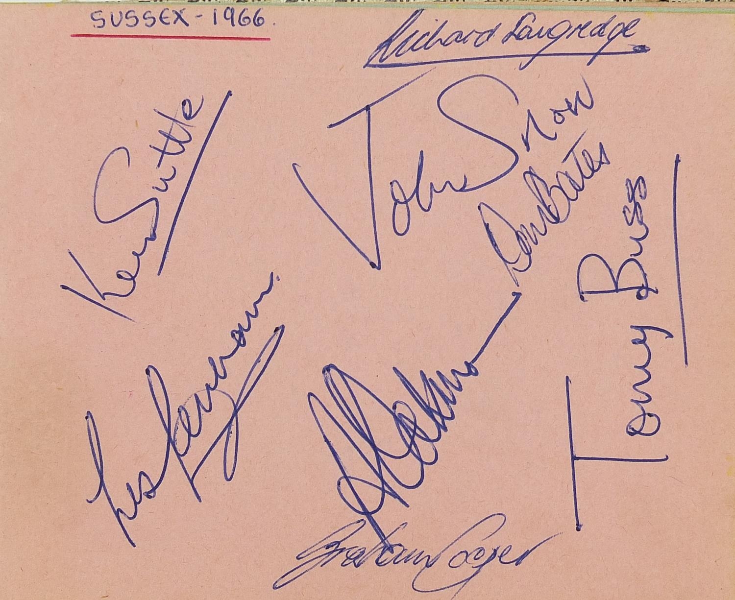 1960's and later cricket autographs arranged in an album including Australians and Yorkshire - Image 2 of 6
