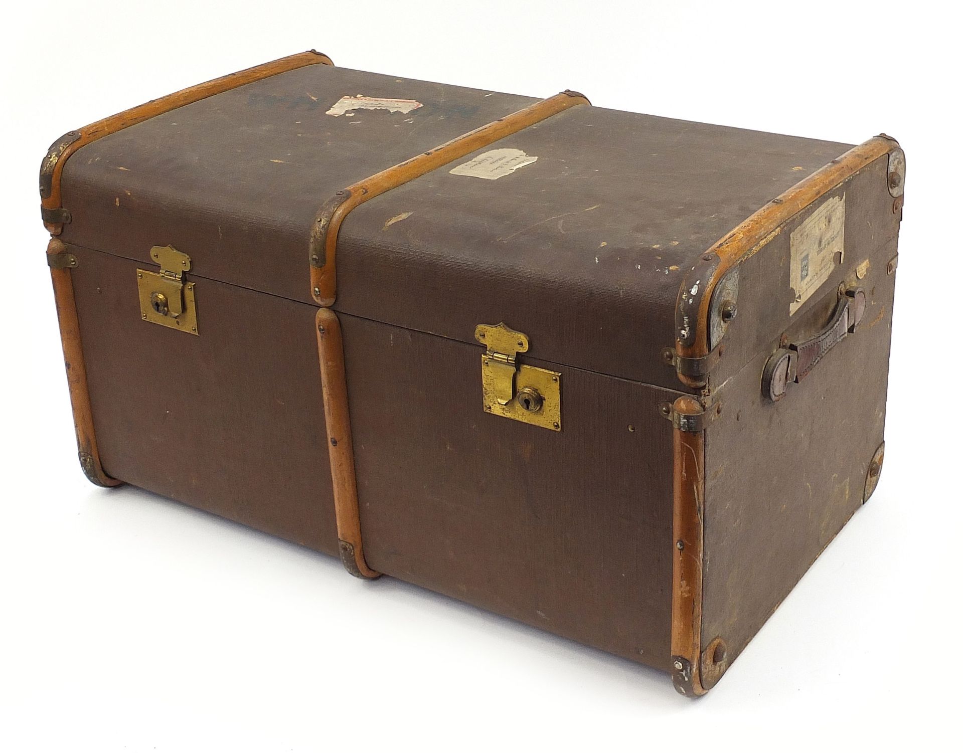 Vintage travelling trunk previously belonging to the Notorious Doctor Bodkin Adams trunk with