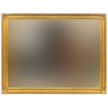 Large gilt framed wall hanging mirror, 113cm x 87cm