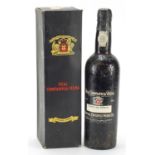 Bottle of 1963 Colheita port with box