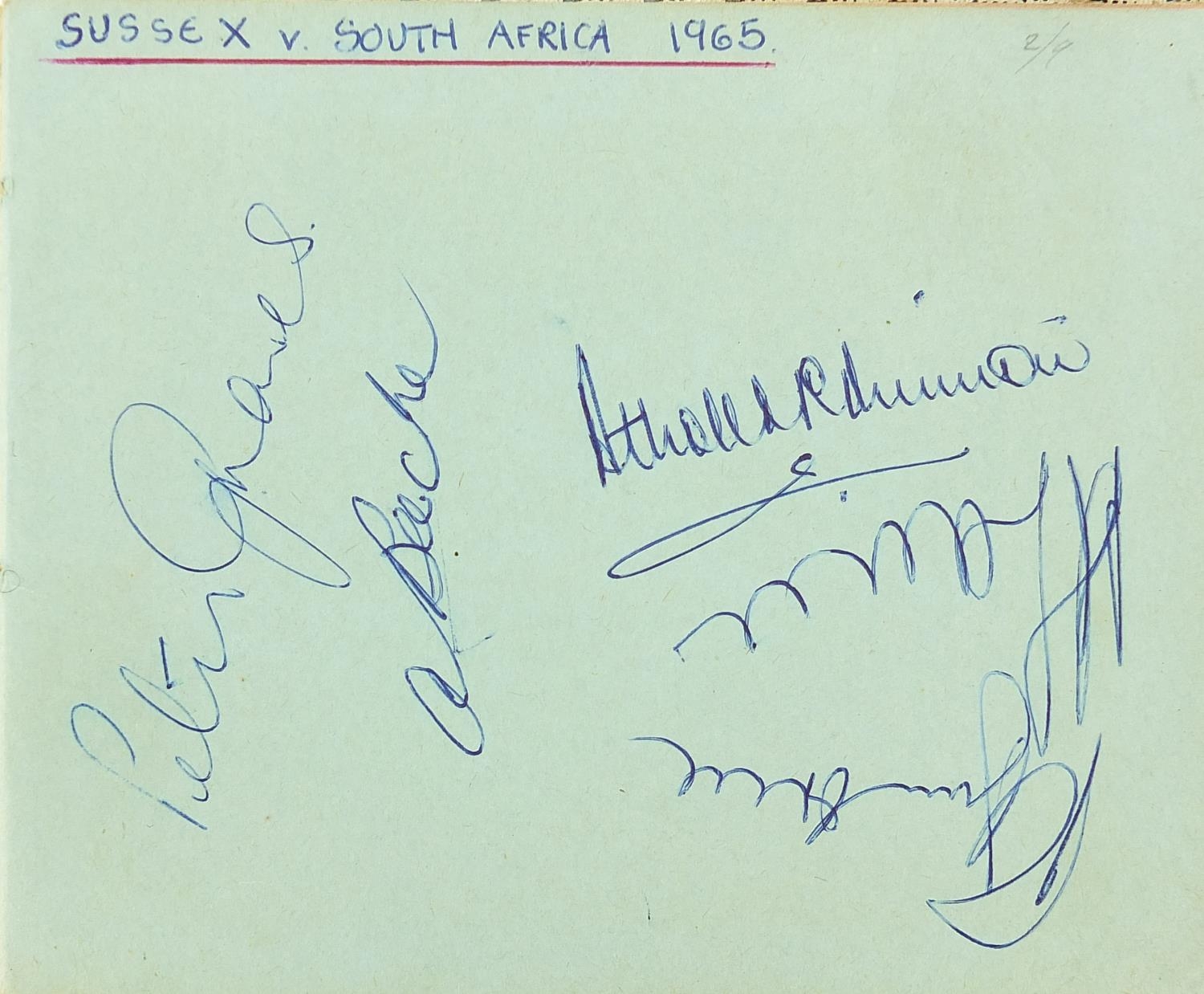 1960's and later cricket autographs arranged in an album including Australians and Yorkshire