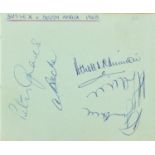 1960's and later cricket autographs arranged in an album including Australians and Yorkshire