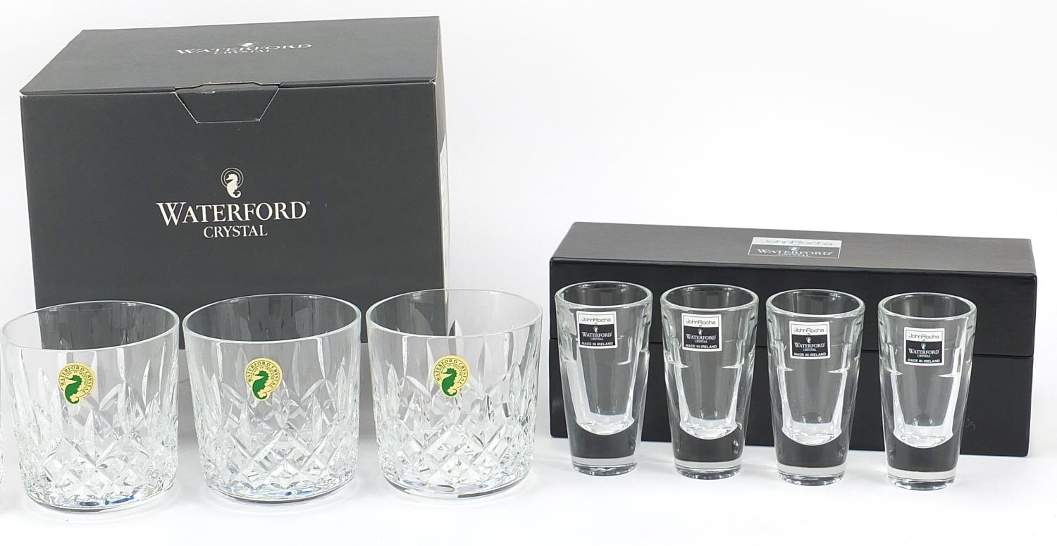 Waterford Crystal including a pair of John Rocha-Imprint wine glasses, set of four Lismore - Image 3 of 5