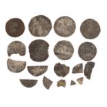 Antiquarian and later British coinage, predominantly hammered, including a William III sixpence