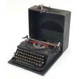 Vintage Imperial portable typewriter with case, 29.5cm wide