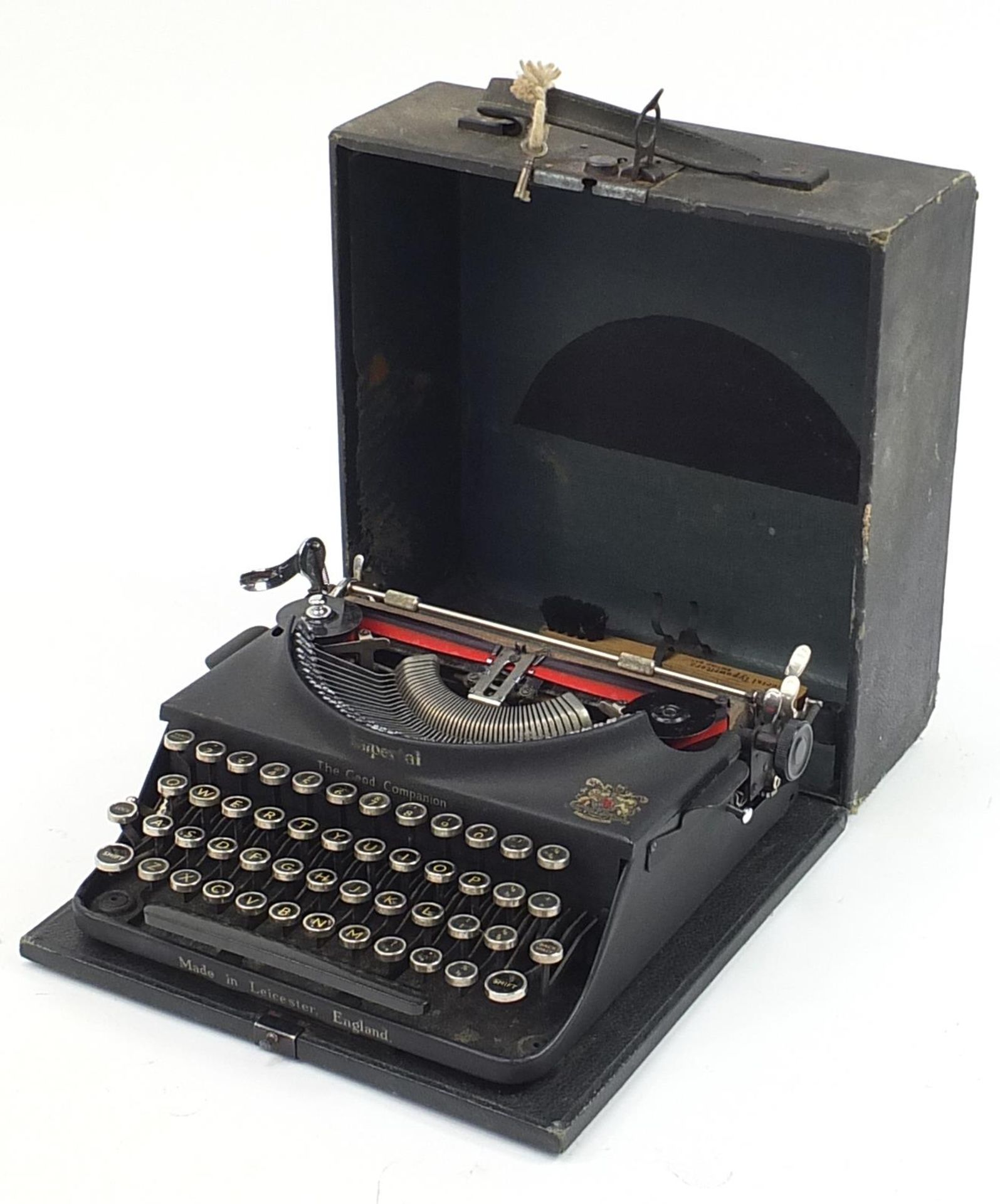 Vintage Imperial portable typewriter with case, 29.5cm wide